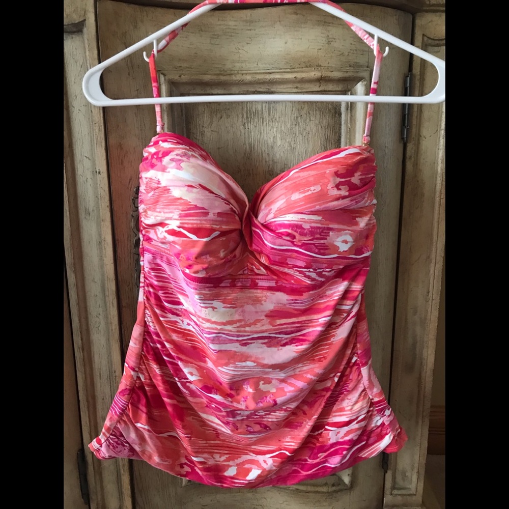 Lauren Calypso Tummy Control Strapless Tankini Top